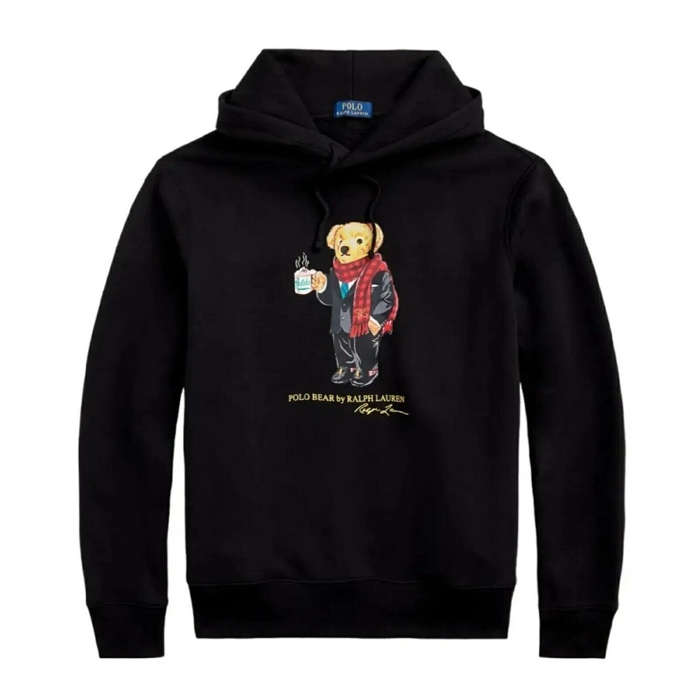 Polo Ralph Lauren Lunar New Year Ralph Coffee Polo Bear Mens Pullover Hoodie New